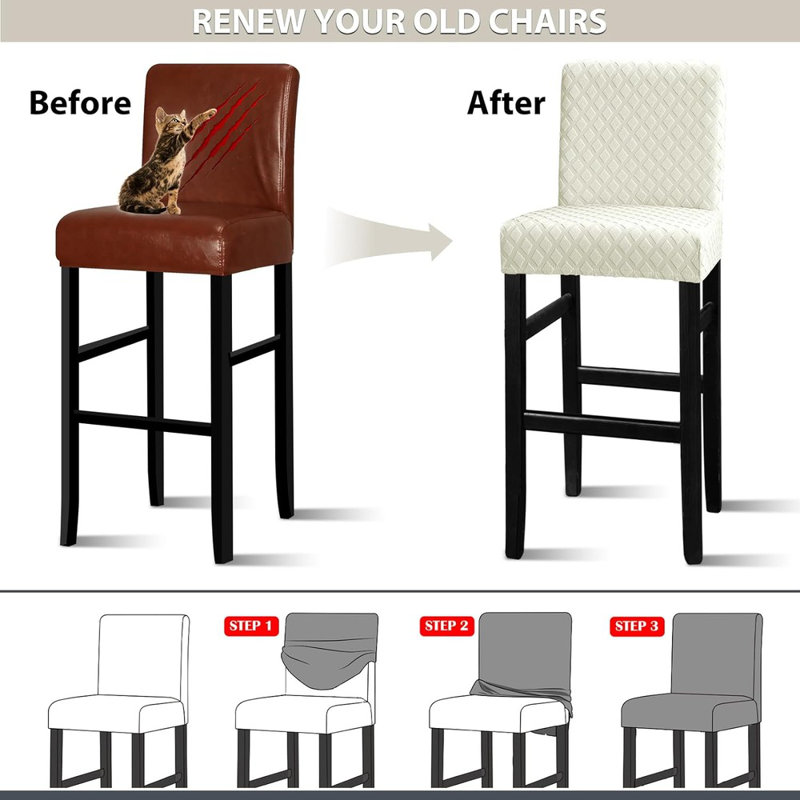Hokku Designs Bar Stool Covers Set Of 4 Bar Stool Chair Covers
